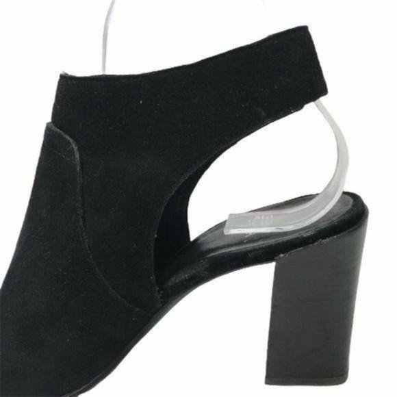 Eileen Fisher Suede Almond Toe Slingback Heels - Picture 7 of 11